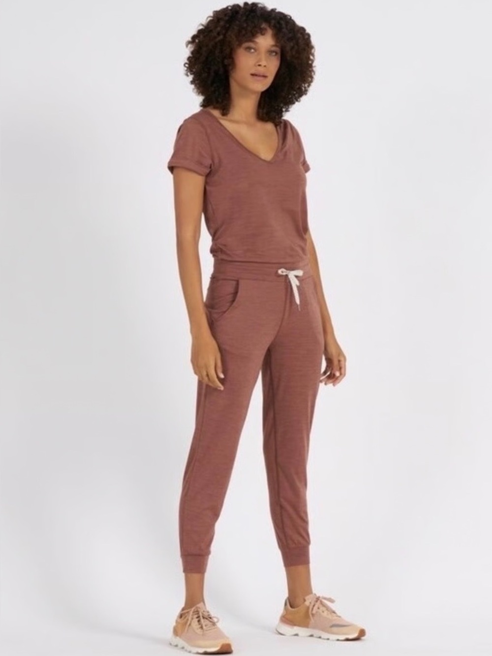 Vuori All Day Jumpsuit Terracotta Heather